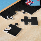 Fidschian Flag & Fidschi-Land / Fidschi-Inseln Puzzle (Seite)