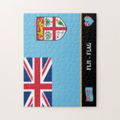 Fidschian Flag & Fidschi-Land / Fidschi-Inseln Puzzle (Vertikal)