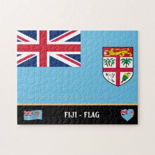Fidschian Flag & Fijian Country / Fidschi-Inseln Puzzle