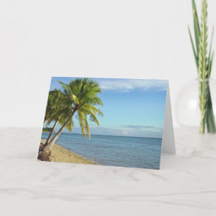 Fidschianischer Strand und Palmen Karte