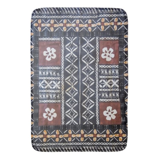 Fidschitapa-Stoff-Druck-Bad-Matte Badematte (Vorderseite Vertikal)