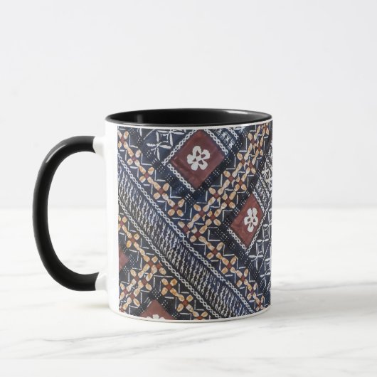 Fidschitapa-Stoff-Druck-Tasse Tasse (Links)