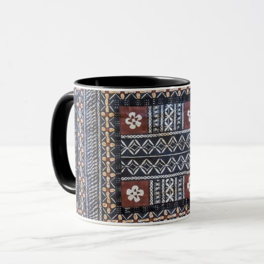 Fidschitapa-Stoff-Druck-Tasse Tasse (Vorderseite Links)