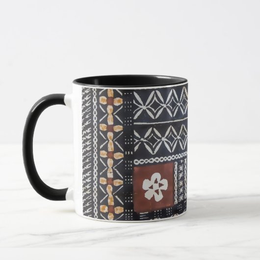 Fidschitapa-Stoff-Druck-Tasse Tasse (Links)