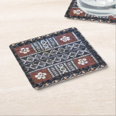 Fidschitapa-Stoff-Druck-Untersetzer Rechteckiger Pappuntersetzer (angewinkelt)