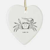 Fiedler-Krabben-Illustration (Linie Kunst) Keramik Ornament (Rechts)