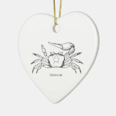 Fiedler-Krabben-Illustration (Linie Kunst) Keramik Ornament (Links)