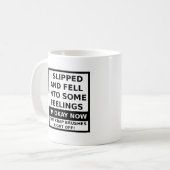 Fiel in etwas Gefühls-lustige Tasse (Vorderseite Links)