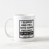Fiel in etwas Gefühls-lustige Tasse (Links)