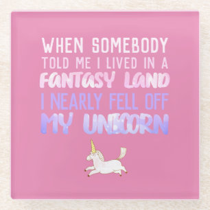 fiel von meinem Einhorn, gürtelige Geschenke, Cute Glasuntersetzer