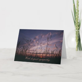 "Field and Sky Condolence Card" Karte