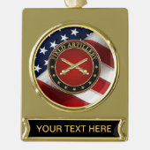 Field Artillery Branch Insignia Special Edition Banner-Ornament Gold (Vorderseite)