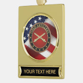 Field Artillery Branch Insignia Special Edition Banner-Ornament Gold (Links)