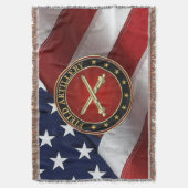 Field Artillery Branch Insignia Special Edition Decke (Vorderseite Vertikal)