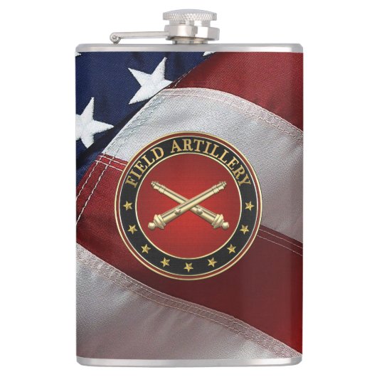 Field Artillery Branch Insignia Special Edition Flachmann (Vorderseite)