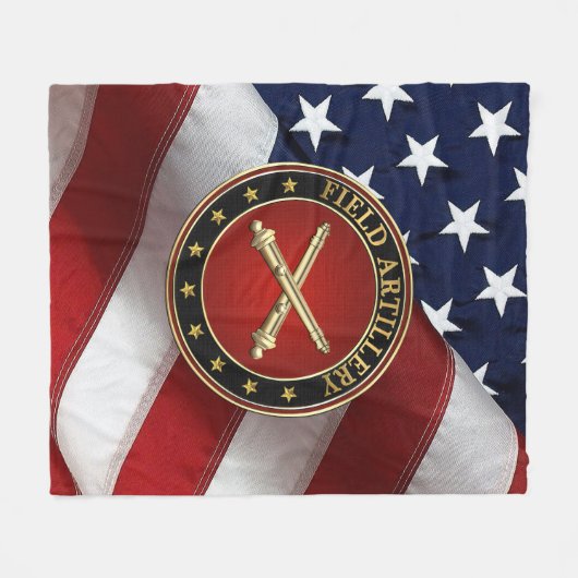 Field Artillery Branch Insignia Special Edition Fleecedecke (Vorderseite (Horizontal))