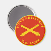 Field Artillery Siegel Plaque Magnet (Vorderseite/Rückseite)