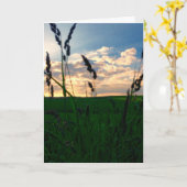 Field at Dusk - Deepest Condolences Karte (Gelbe Blume)