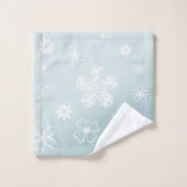 Field Blume Stars Daisy Muster Light Blue Badhandtuch Set (Waschlappen)