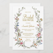 Field Blume Wilde Blume Blumenstrauß Brautparty Einladung (Vorne/Hinten)