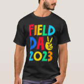 Field Day 2023 Peace Sign School Trip Teacher Stud T-Shirt (Vorderseite)
