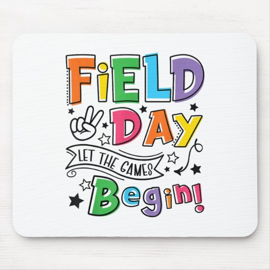Field Day 2025 Lass The Games Begin Teachers Kids Mousepad (Vorne)