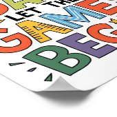 Field Day 2025 Lass The Games Begin Teachers Kids Poster (Ecke)