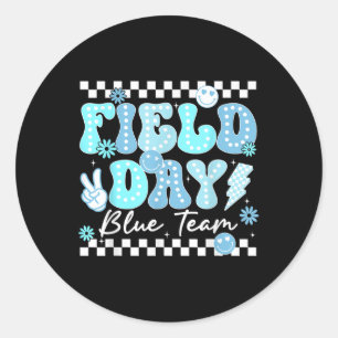 Field Day Blue Team Color Field Trip Team Game Com Runder Aufkleber