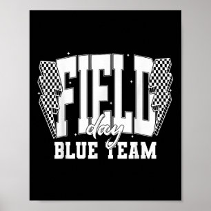 Field Day Blue Team Color War Camp Team Game Compe Poster
