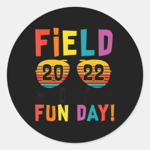 Field Day Fun Day 2022 Sungasse Kids Boys Girls Runder Aufkleber