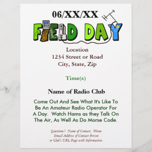 Field Day Ham Radio Werbeflyer Flyer