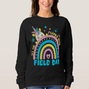 Field Day Lass The Games Begin Colors Rainbow Girl Sweatshirt