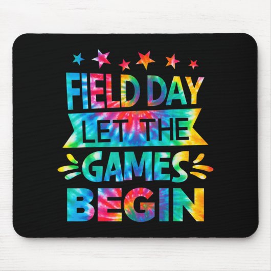 Field Day Lass The Games Begin Gefärbte Krawatte S Mousepad (Vorne)