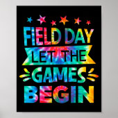 Field Day Lass The Games Begin Gefärbte Krawatte S Poster (Vorne)