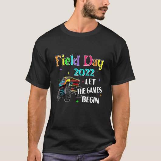Field Day Lass The Games Begin Kids Monster Truck T-Shirt (Vorderseite)