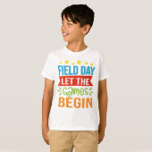 Field Day Lass The Games Begin School End Kids T-Shirt (Vorne ganz)