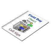 Field Day Notebook mit Cartoons Radio Notizblock (Linke Seite)