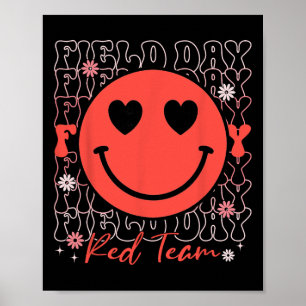 Field Day Rote Team Lächeln Gesicht Field Day Spie Poster