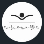 Field Equation Runder Aufkleber<br><div class="desc">Field Equation in general relity,  gravitation describing spacetime curvature in a moder sind with energy considerations.</div>