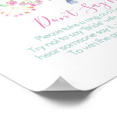 Field Floral Brautparty kann kein Bride Game sagen Poster (Ecke)