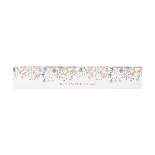 Field Floral Bridal Dusche Einladung Bauchband Einladungsbanderole (Flach)