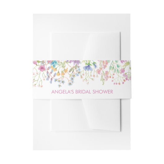 Field Floral Bridal Dusche Einladung Bauchband Einladungsbanderole (Vorderseite Beispiel)