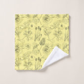 Field flowers, hand-painted in watercolour badhandtuch set (Waschlappen)