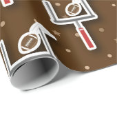 Field Goal Football Geschenkpapier (Rolleneckpunkt)