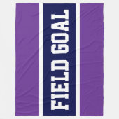 FIELD GOAL Royal Purple White Navy Blue Stripes Fleecedecke (Vorderseite)