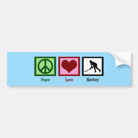 Field Hockey Blue Autoaufkleber (Vorne)