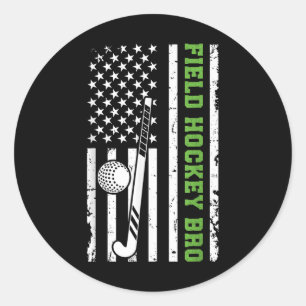 Field Hockey Bro uns Flagge Field Hockey Bruder Runder Aufkleber