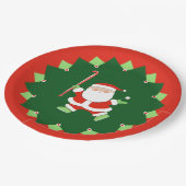 Field Hockey Christmas Holiday Pappteller (Schrägansicht)