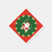 Field Hockey Christmas Holiday Serviette (Ecke)