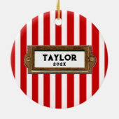 Field Hockey Christmas Keepake Keramik Ornament (Hinten)